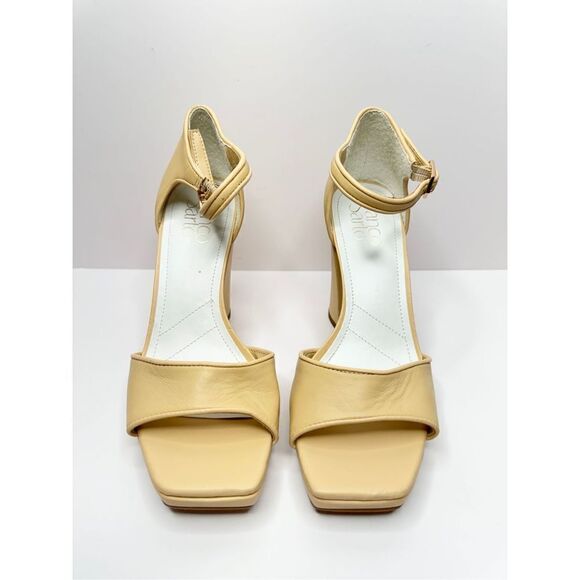 Franco Sarto Sandals Size 6.5 Leather Dima Ankle Strap Womens Square Block Heel - Picture 6 of 11
